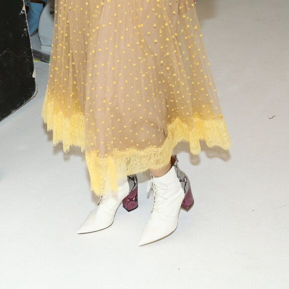 Self-Portrait Polka Dot MIDI Skirt - Picture 6 of 13